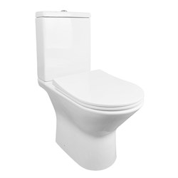 AZARIO Унитаз-компакт  Fretta new 370х615х790 напольный, безободковый в комплекте с бачком и сиденьем полипропилен, микролифт (AZ-1223B) AZ-1223B - фото 342340