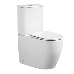 AZARIO Унитаз-компакт  BONELLE 355х630х795 напольный, безободковый, слив "Торнадо", в комплекте с быстросъемным сиденьем микролифт (AZ-1229A) AZ-1229A - фото 342494
