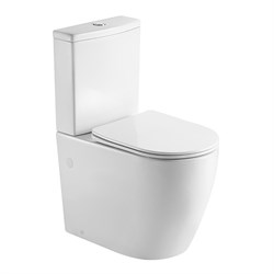 AZARIO Унитаз напольный  LUMA TORNADO FLUSHING безободковый в комплекте с бачком и сиденьем микролифт, дюропласт. 595*360*820 мм (AZ-1253ST) AZ-1253ST - фото 342552