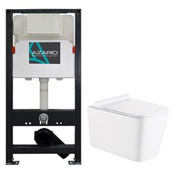 AZARIO Сет NEW Инсталляция 3/6л + подвесной унитаз Mona 530x360x365 с быстросъемным сиденьем "Микролифт" (AZ-501A+AZ-0057) AZ-501A+AZ-0057 - фото 342761