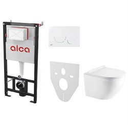 AZARIO Сет инсталляция Alсa AM101/1120-4:1 RU M670-0001 + унитаз Gloria AZ-2003 с сиденьем микролифт AM101/1120-4:1 RU M670-0001+AZ-2003 - фото 342999