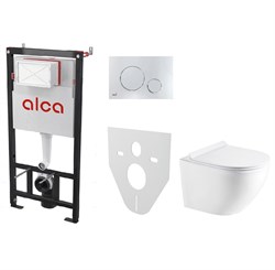 AZARIO Сет инсталляция Alсa AM101/1120-4:1 RU M671-0001 + унитаз Gloria AZ-2003 с сиденьем микролифт AM101/1120-4:1 RU M671-0001+AZ-2003 - фото 343009