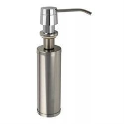 AZARIO Дозатор для жидких моющих средств врезной, 250ml, латунь, емкость - нержавеющая сталь, хром (AZ-114-St) AZ-114-St - фото 343512