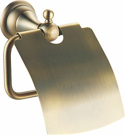 AZARIO Держатель туалетной бумаги ELVIA с крышкой, бронза (AZ-91110Q) AZ-91110Q - фото 343544