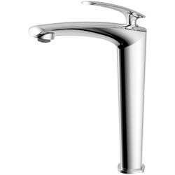 AZARIO Смеситель для раковины-чаши REULEAUX высокий, керамический картридж, без донного клапана, хром (AZ-VMF168U96C) AZ-VMF168U96C - фото 344180