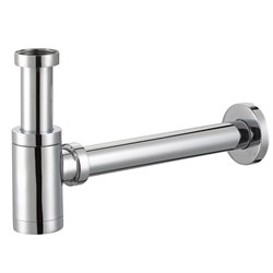 AZARIO Сифон для раковины G 1 1/4, без выпуска, цилиндр, латунь, хром (AZ-108-CHR) AZ-108-CHR - фото 344961