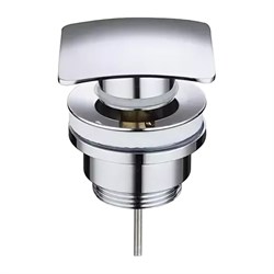 AZARIO Донный клапан для раковины, квадрат, CLIC-CLAC, G 1 1/4, латунь, хром (AZ-106-CHR) AZ-106-CHR - фото 344994