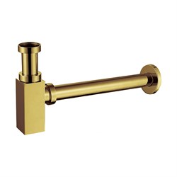 AZARIO Сифон для раковины G 1 1/4, без выпуска, квадрат, латунь, бронза (AZ-109-BR) AZ-109-BR - фото 345008