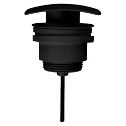AZARIO Донный клапан для раковины, квадрат, CLIC-CLAC, G 1 1/4, латунь, черный матовый (AZ-106-BL) AZ-106-BL - фото 345017