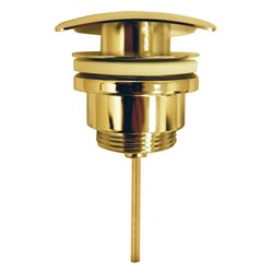 AZARIO Донный клапан для раковины, квадрат, CLIC-CLAC, G 1 1/4, латунь, золото (AZ-106-GL) AZ-106-GL - фото 345019
