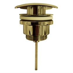 AZARIO Донный клапан для раковины, квадрат, CLIC-CLAC, G 1 1/4, латунь, бронза (AZ-106-BR) AZ-106-BR - фото 345021