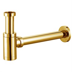 AZARIO Сифон для раковины G 1 1/4, без выпуска, цилиндр, латунь, золотио (AZ-108-GL) AZ-108-GL - фото 345023