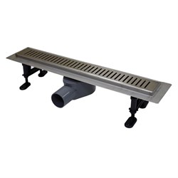AZARIO Душевой лоток STICK 900 мм, боковой слив D50, нержавеющая сталь, перфорированная решетка (AZPP01-90 Stick) AZPP01-90 Stick - фото 345204
