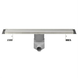AZARIO Душевой лоток D40 Klasik 1050 мм, регулируемый поворотный слив, пластиковый, решетка и рамка из нержавеющей стали (AZ-CH N 1050 K) AZ-CH N 1050 K - фото 345562