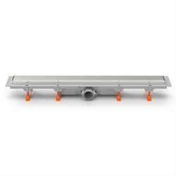 AZARIO Душевой лоток D50 Klasik 750 мм, боковой слив, пластиковый, рамка и решетка из нержавеющей стали (AZ-CH 750/50 KN) AZ-CH 750/50 KN - фото 345764