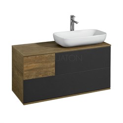 AQUATON Тумба под раковину Терра 105 подвесная, Дуб Кантри/Антрацит (1A246901TEKA0) 1A246901TEKA0 - фото 346432