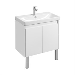 AQUATON Тумба под раковину Сканди Doors 80 Белый матовый/Белый глянец (1A282901SD010) 1A282901SD010 - фото 347740
