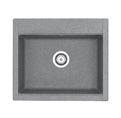 AQUATON Кухонная мойка Делия 60, серая (1A715232LD230) 1A715232LD230 - фото 348488