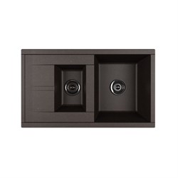 AQUATON Кухонная мойка Делия 87, две чаши, цвет кофе (1A716232DE280) 1A716232DE280 - фото 348666