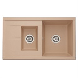 AQUATON Мойка для кухни Делия 87, две чаши, цвет латте (1A716232DE260) 1A716232DE260 - фото 348689