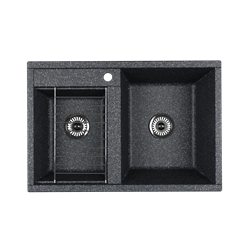 AQUATON Кухонная мойка Делия 78 DBL 2 чаши, цвет графит (1A723132DE210) 1A723132DE210 - фото 348712