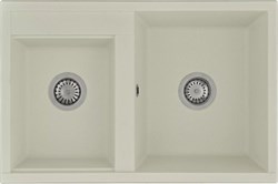 AQUATON Мойка для кухни Делия 78 DBL 2 чаши, жемчуг (1A723132DE240) 1A723132DE240 - фото 348805