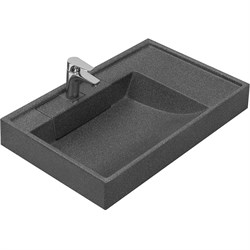 AQUATON Раковина Рейн 80 L на стиральную машину, графит (1A72113KRW210) 1A72113KRW210 - фото 348828