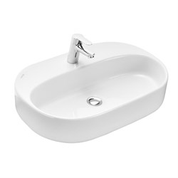AQUATON Раковина накладная Одри 620х420х130 фарфор, белая (1WH501710) 1WH501710 - фото 348882