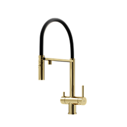 SANCOS Смеситель для кухни Imola с гибким изливом и возможностью подключения фильтра для воды, цвет полированное золото, арт. SC4010ZG SC4010ZG