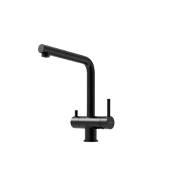 SANCOS Смеситель для кухни Spin с поворотным и вытяжным изливом, c краном для фильтрованной воды, цвет черный матовый, арт. SC4015MB SC4015MB