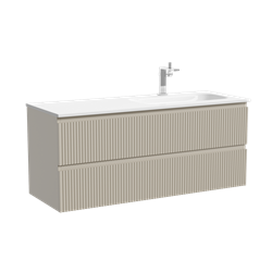 SANCOS Тумба подвесная Snob R правая 1195х445х500, c двумя ящиками оснащенными доводчиками скрытого монтажа с системой Soft close (плавного закрывания) , Beige Soft, арт.SNR120RCE SNR120RCE