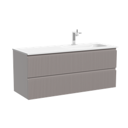 SANCOS Тумба подвесная Snob R правая 1195х445х500, c двумя ящиками оснащенными доводчиками скрытого монтажа с системой Soft close (плавного закрывания), Doha Soft, арт.SNR120RSM SNR120RSM - фото 349281
