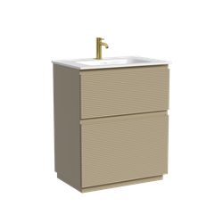 SANCOS Тумба напольная с рельефным фасадом Folk Floor 690х445х850, c двумя ящиками оснащенными доводчиками скрытого монтажа с системой плавного закрывания, цвет Капучино, арт.FL70FCP FL70FCP