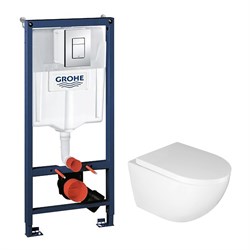 AZARIO Сет: Инсталляция Grohe Rapid SL 3 в 1 + Унитаз подвесной Azario ORMI слив "Скрытое Торнадо" с сиденьем микролифт (38772001+AZ-0253VD) 38772001+AZ-0253VD - фото 349883