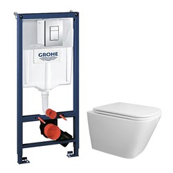 AZARIO Сет: Инсталляция Grohe Rapid SL 3 в 1 + Унитаз подвесной Azario Teramo, безободковый, слив "Скрытое Торнадо", сиденье микролифт (38772001+AZ-0052-UQ3) 38772001+AZ-0052-UQ3 - фото 349908