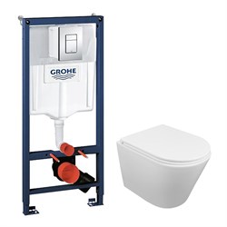AZARIO Сет: Инсталляция Grohe Rapid SL 3 в 1 + Унитаз подвесной Azario Teramo, безободковый, слив "Скрытое Торнадо", сиденье микролифт (38772001+AZ-0053-UQ3) 38772001+AZ-0053-UQ3 - фото 349918