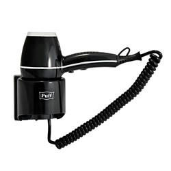 PUFF Фен для волос настенный "Puff-1800Вl", черный, 1,8 кВт 0405.012 - фото 351146