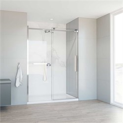VINCEA Como Soft Душевая дверь раздвижная ширина 150 см, профиль - хром / стекло - прозрачное VDS-1CS150CL - фото 352456