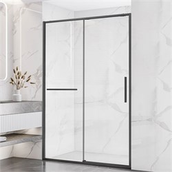 VINCEA Slim Soft Душевая дверь раздвижная ширина 150 см, профиль - вороненая сталь / стекло - прозрачное VDS-1SS150CLGM - фото 352516