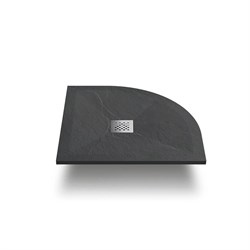 VINCEA Поддон для душа из искусственного камня четверть круга размер 100x100 см, цвет Антрацит VST-4SQ1010A - фото 352814