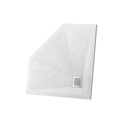 VINCEA Поддон для душа из искусственного камня пятиугольный размер 90x90 см, цвет белый матовый VST-4SP9090W - фото 352853