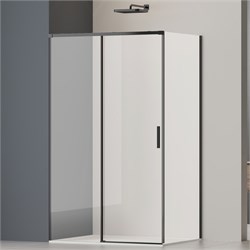 VINCEA Soft 2 Душевой уголок прямоугольный размер 130x90 см, двери раздвижные, профиль - черный / стекло - прозрачное VSR-3SO29013CLB - фото 353888