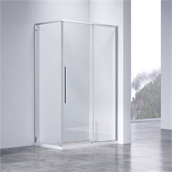 VINCEA Slim-N Душевой уголок прямоугольный размер 110x80 см, двери раздвижные, профиль - хром / стекло - прозрачное VSR-4SN8011CL - фото 355036