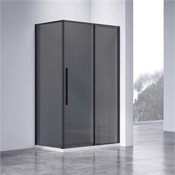 VINCEA Slim-N Душевой уголок прямоугольный размер 140x90 см, двери раздвижные, профиль - черный / стекло - тонированное VSR-4SN9014CGB - фото 355174