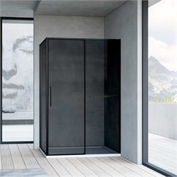 VINCEA Slim Soft Душевой уголок прямоугольный размер 120x90 см, двери раздвижные, профиль - черный / стекло - тонированное VSR-1SS9012CGB - фото 355726