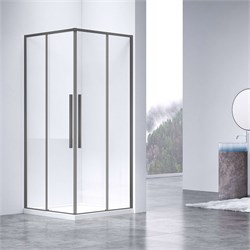 VINCEA Slim-N Душевой уголок прямоугольный размер 100x90 см, двери раздвижные, профиль - хром / стекло - прозрачное VSS-4SN9010CLGM - фото 356147
