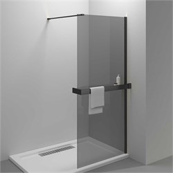 VINCEA Walk in HR Душевая перегородка ширина 80 см, профиль - черный матовый / стекло - тонированное VSW-4HR800CGB - фото 356637
