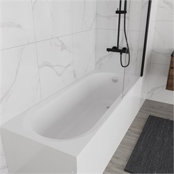 VINCEA Ванна акриловая VBT-2B170-FR с каркасом 1700*700*480, пристенная, цвет белый VBT-2B170-FR