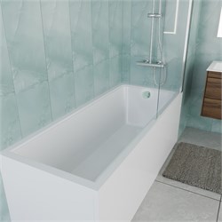 VINCEA Ванна акриловая VBT-2G170-LG с ножками 1700*700*470, пристенная, цвет белый VBT-2G170-LG