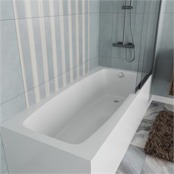 VINCEA Ванна акриловая VBT-2S180-FR с каркасом 1800*800*430, пристенная, цвет белый VBT-2S180-FR